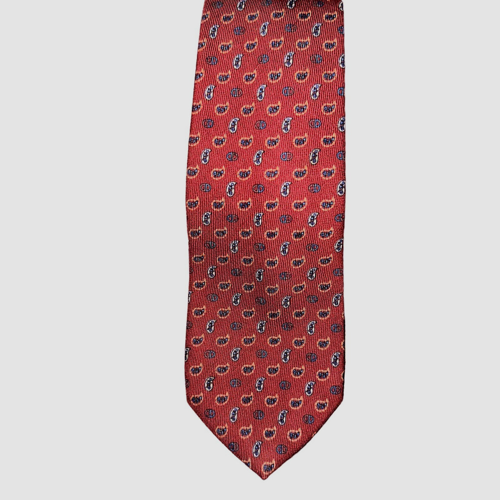 Vintage Rare Salvatore Ferragamo Tie Burgundy RED 100%Wool Italy Classic 3" Wide